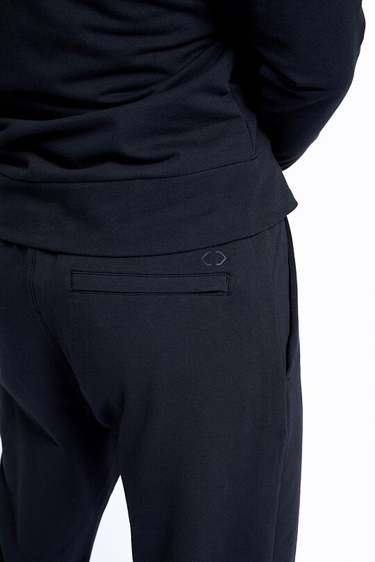 Stretch cotton regular fit sweatpants 4 | BLACK | Audimas