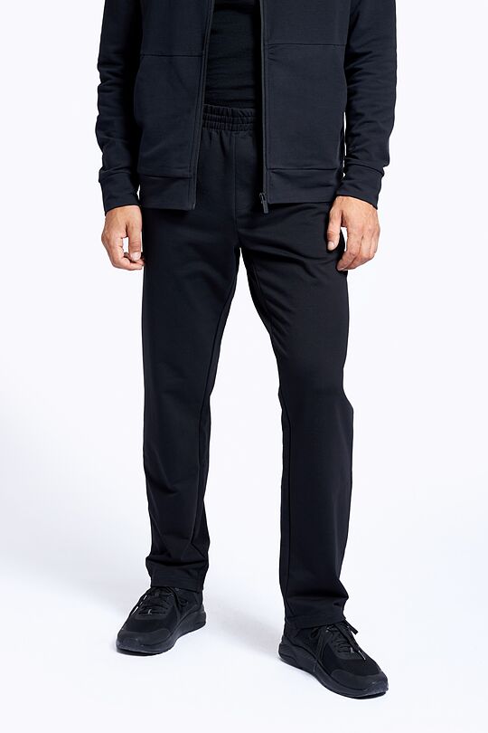 Stretch cotton relaxed fit sweatpants 2 | BLACK | Audimas
