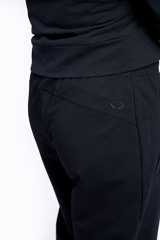Stretch cotton relaxed fit sweatpants 5 | BLACK | Audimas