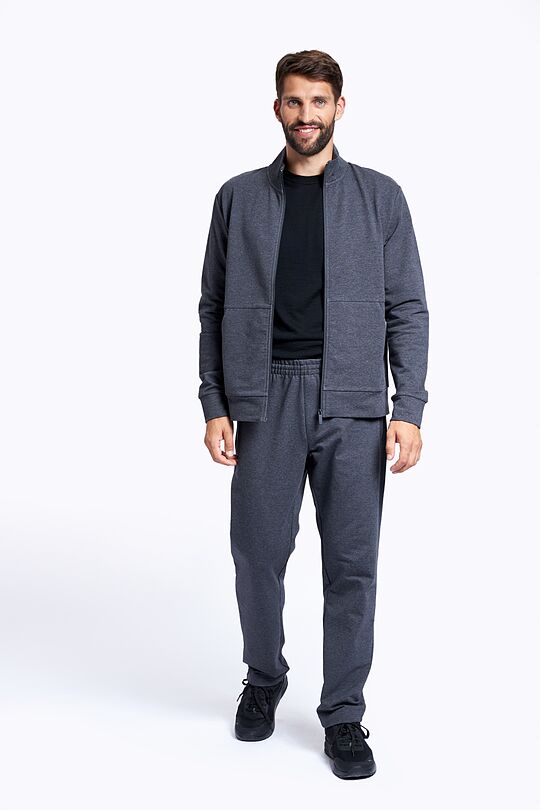 Stretch cotton relaxed fit sweatpants 1 | Black/grey | Audimas