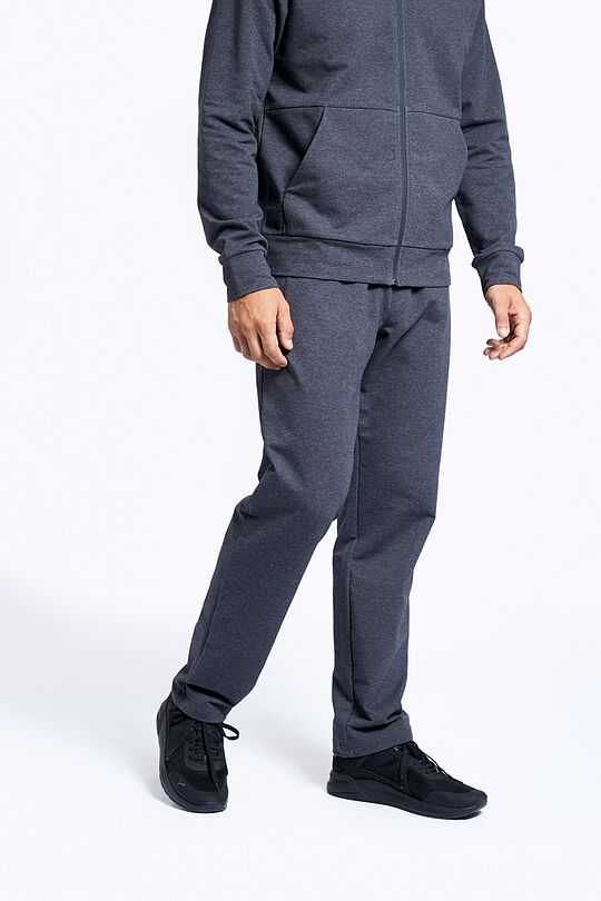 Stretch cotton relaxed fit sweatpants 3 | Black/grey | Audimas