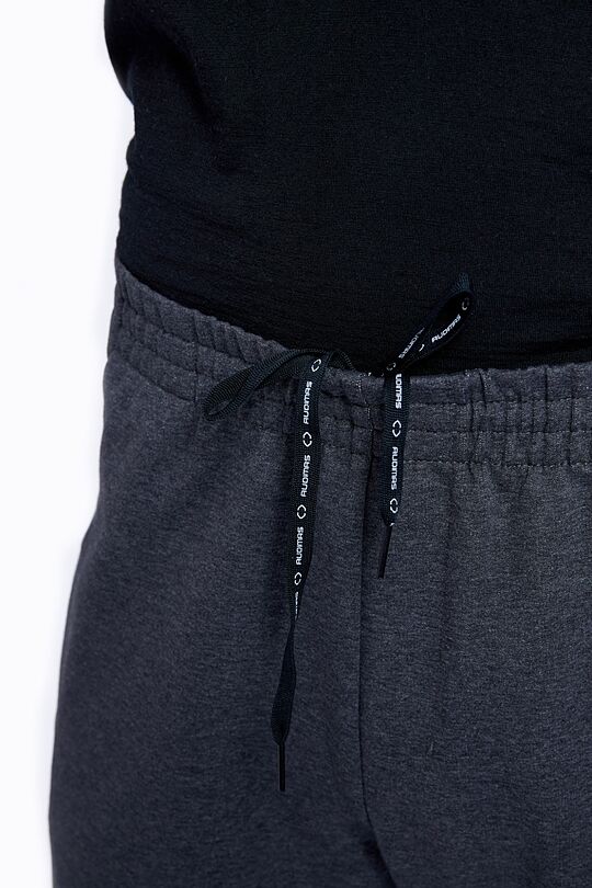 Stretch cotton relaxed fit sweatpants 4 | Black/grey | Audimas