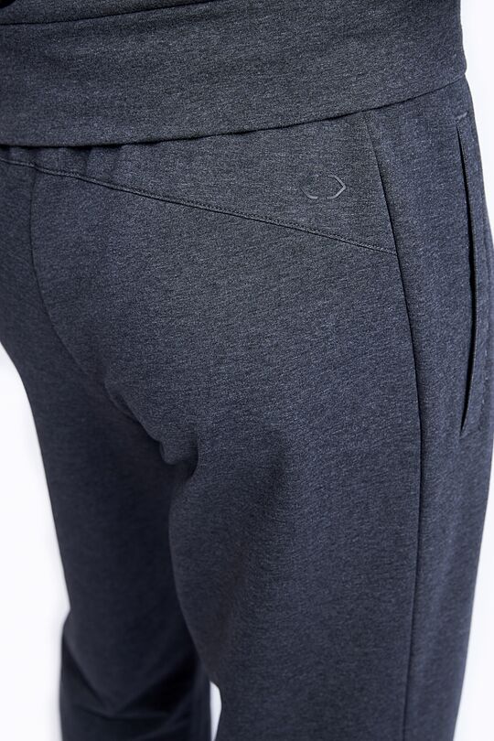 Stretch cotton relaxed fit sweatpants 5 | Black/grey | Audimas