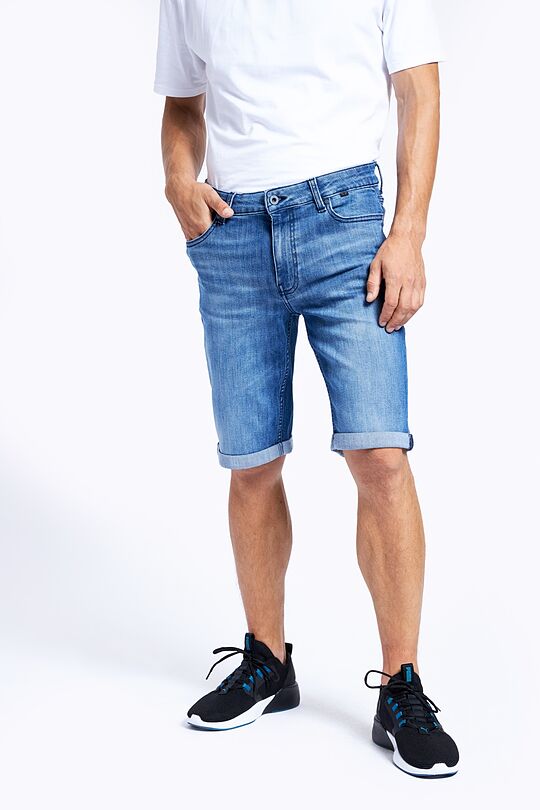 Regular fit stretch denim shorts 2 | BLUE | Audimas