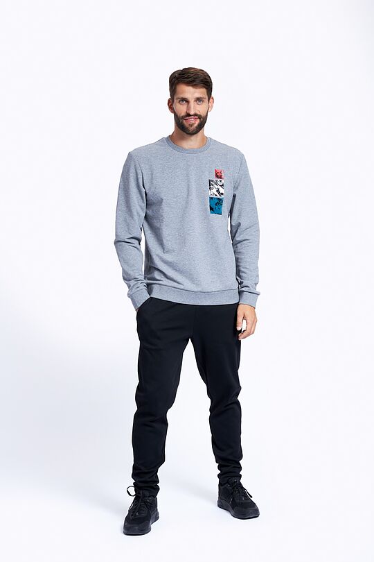 Stretch cotton sweatshirt 5 | GREY | Audimas