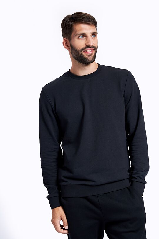 Stretch cotton sweatshirt 1 | BLACK | Audimas