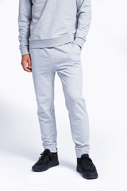 Stretch cotton slim fit sweatpants 5 | GREY | Audimas