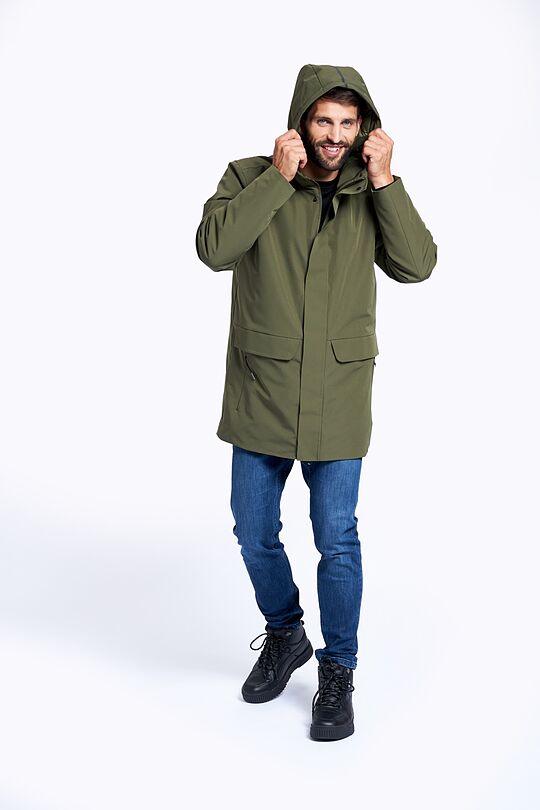 Long water repellent 3M THINSULATE jacket 3 | GREEN/ KHAKI / LIME GREEN | Audimas