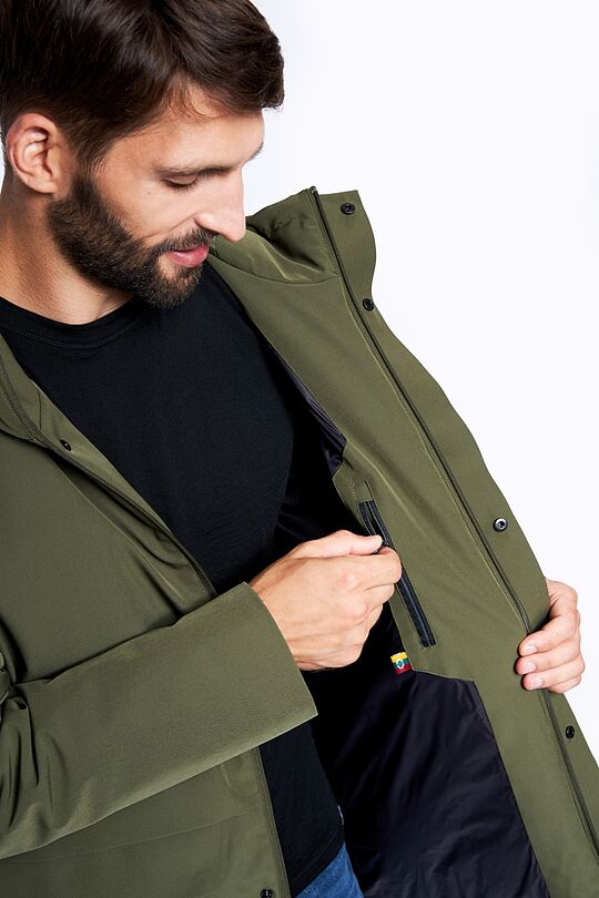 Long water repellent 3M THINSULATE jacket 9 | GREEN/ KHAKI / LIME GREEN | Audimas