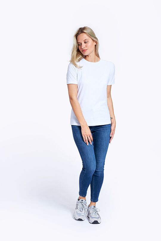 Stretch cotton t-shirt 3 | WHITE | Audimas