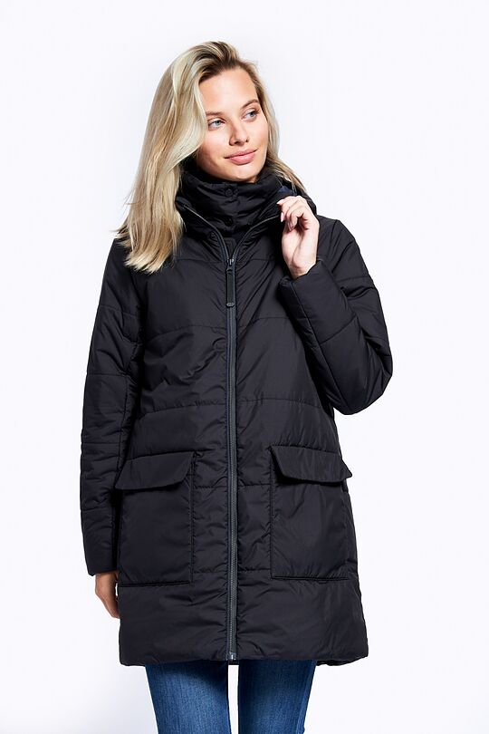 Coat with THERMORE thermal insulation 1 | BLACK | Audimas