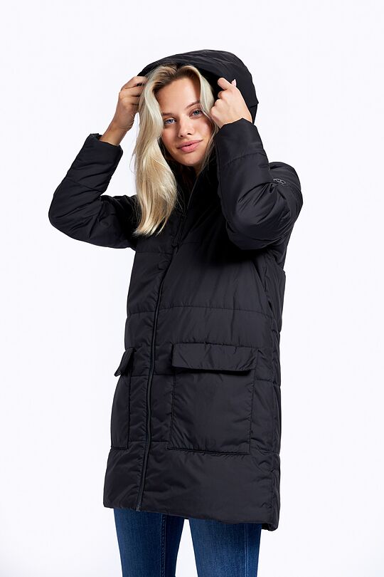 Coat with THERMORE thermal insulation 5 | BLACK | Audimas