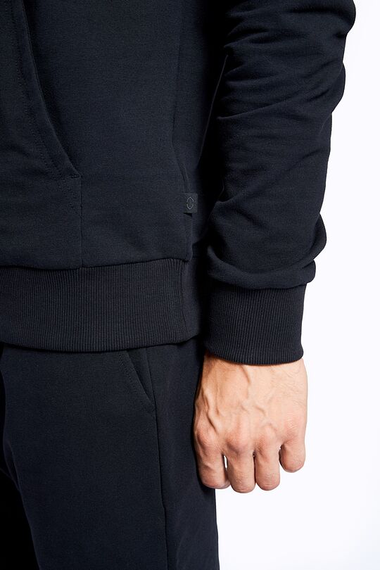 Stretch cotton hoodie 4 | BLACK | Audimas
