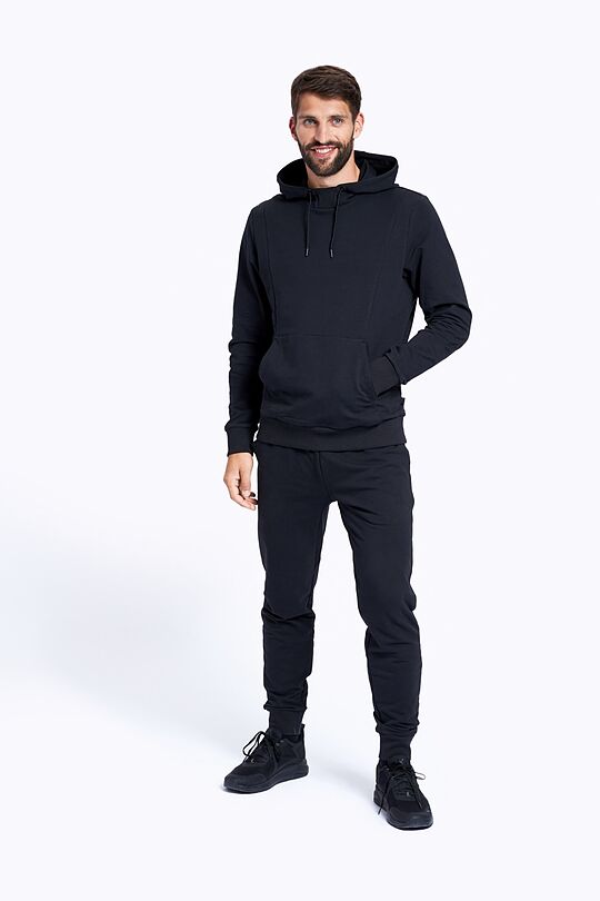 Stretch cotton hoodie 6 | BLACK | Audimas