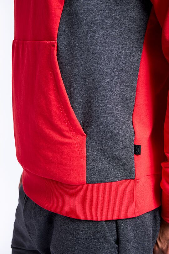 Stretch cotton hoodie 5 | RED | Audimas