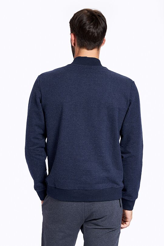 Stretch cotton half-zip jumper 2 | BLUE | Audimas