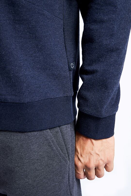Stretch cotton half-zip jumper 4 | BLUE | Audimas