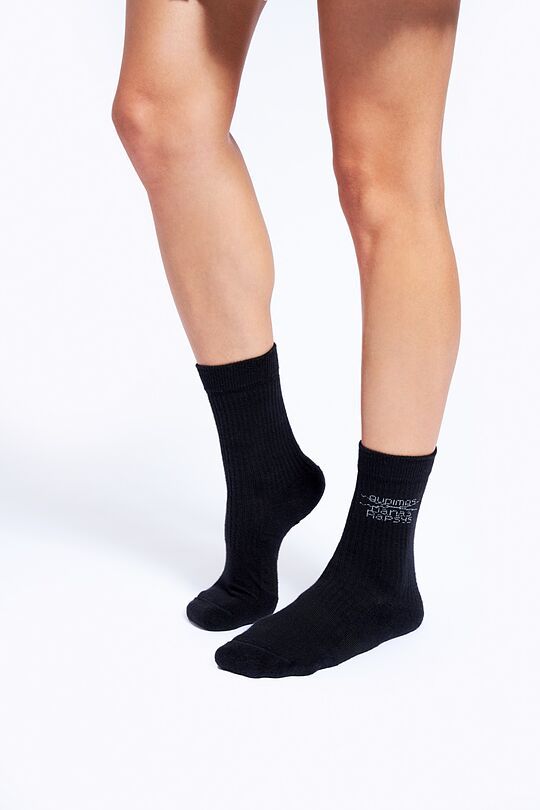Long cotton socks 2 | BLACK | Audimas