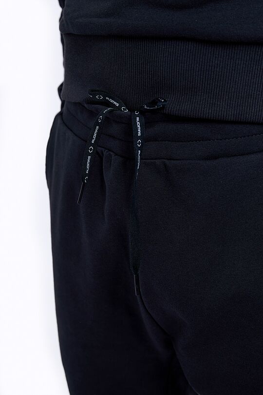 Stretch cotton slim fit sweatpants 4 | BLACK | Audimas