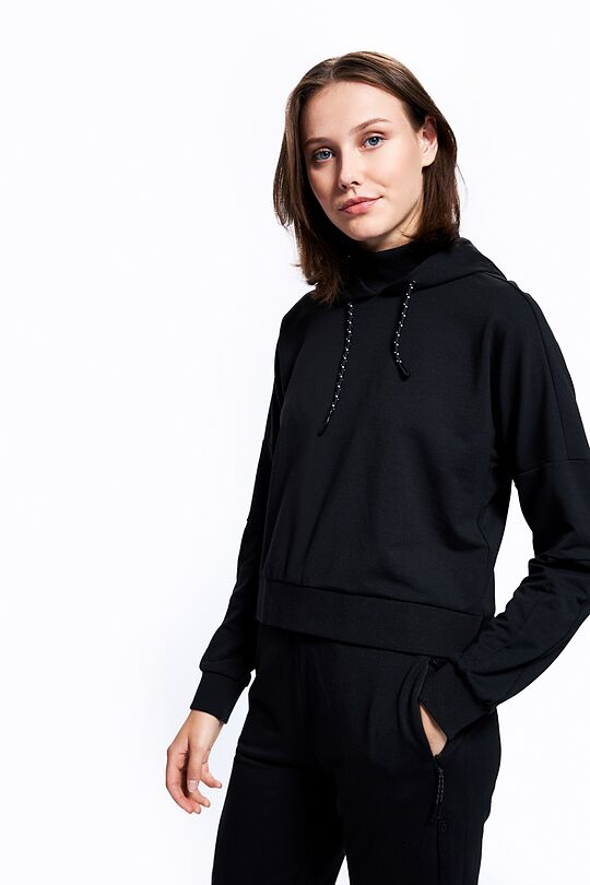 Soft touch modal hoodie 5 | BLACK | Audimas