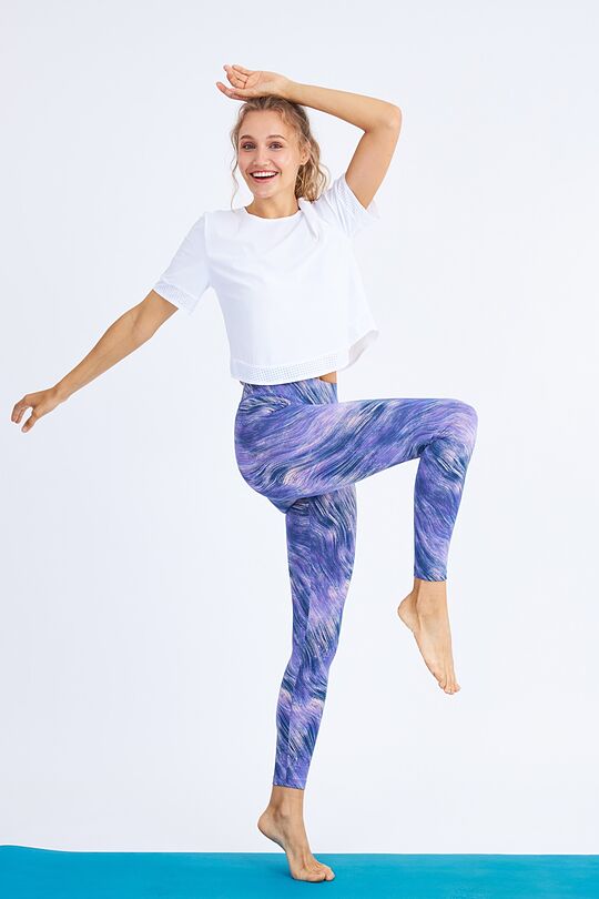 Printed functional leggings 1 | PINK | Audimas