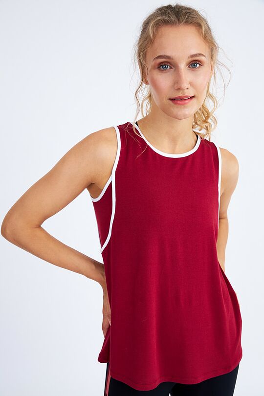 Soft touch modal tank top 1 | burgundy | Audimas