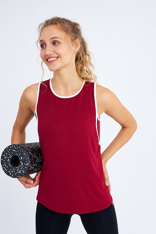 Soft touch modal tank top 3 | burgundy | Audimas