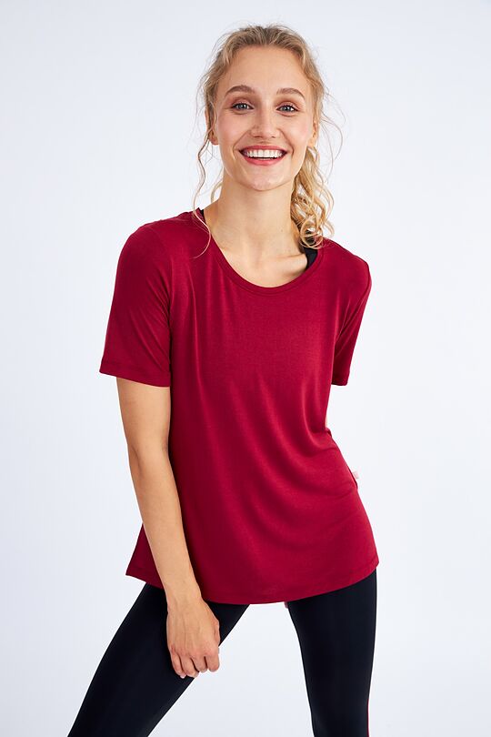 Soft touch modal t-shirt 1 | BURGUND | Audimas