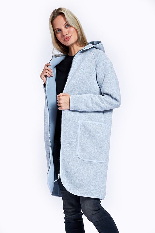 Warm fleece long zip-through jacket 1 | BLUE | Audimas