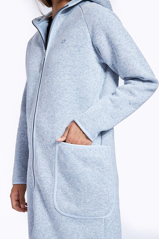 Warm fleece long zip-through jacket 5 | BLUE | Audimas
