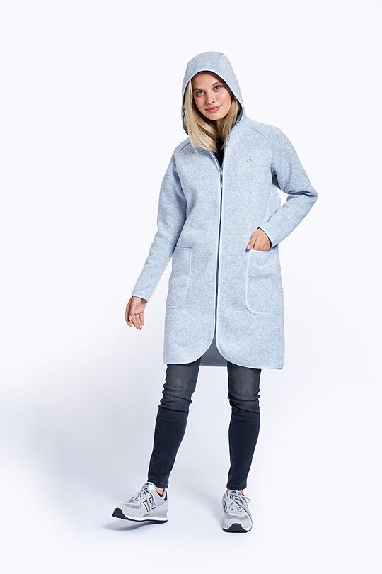 Warm fleece long zip-through jacket 6 | BLUE | Audimas