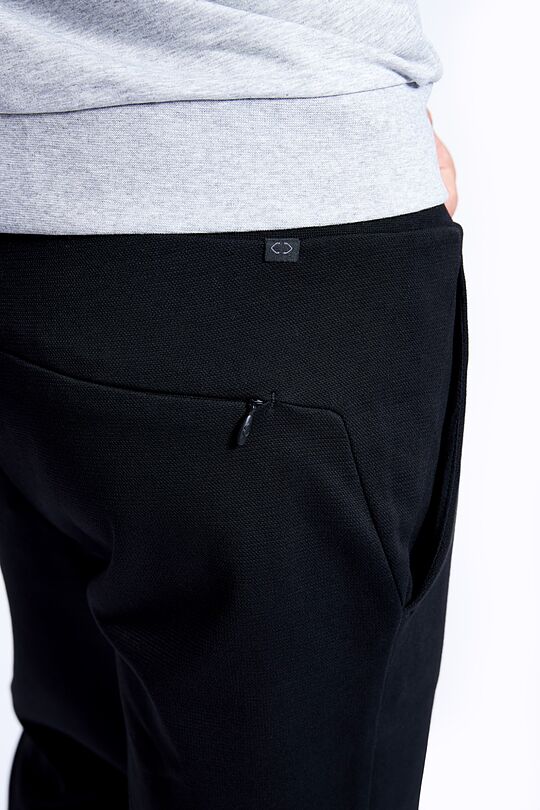Cotton tapered fit sweatpants 5 | BLACK | Audimas