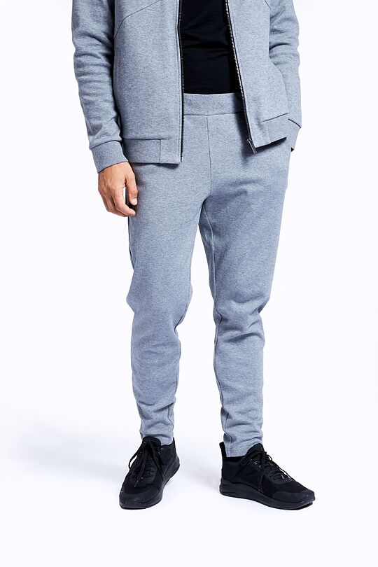 Cotton tapered fit sweatpants 2 | GREY/MELANGE | Audimas