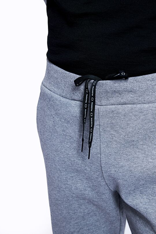 Cotton tapered fit sweatpants 3 | GREY/MELANGE | Audimas