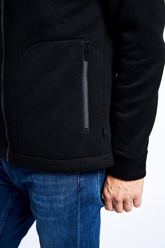 Warm fleece zip-through jacket 5 | BLACK | Audimas