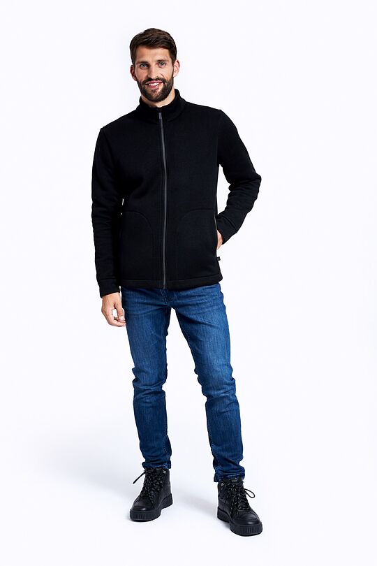 Warm fleece zip-through jacket 7 | BLACK | Audimas