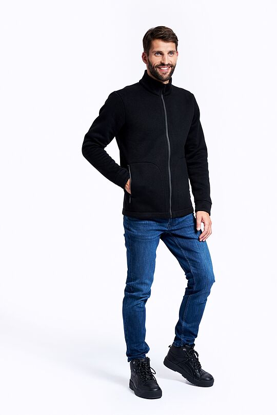 Warm fleece zip-through jacket 8 | BLACK | Audimas