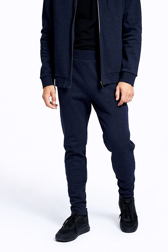Cotton tapered fit sweatpants 2 | BLUE | Audimas