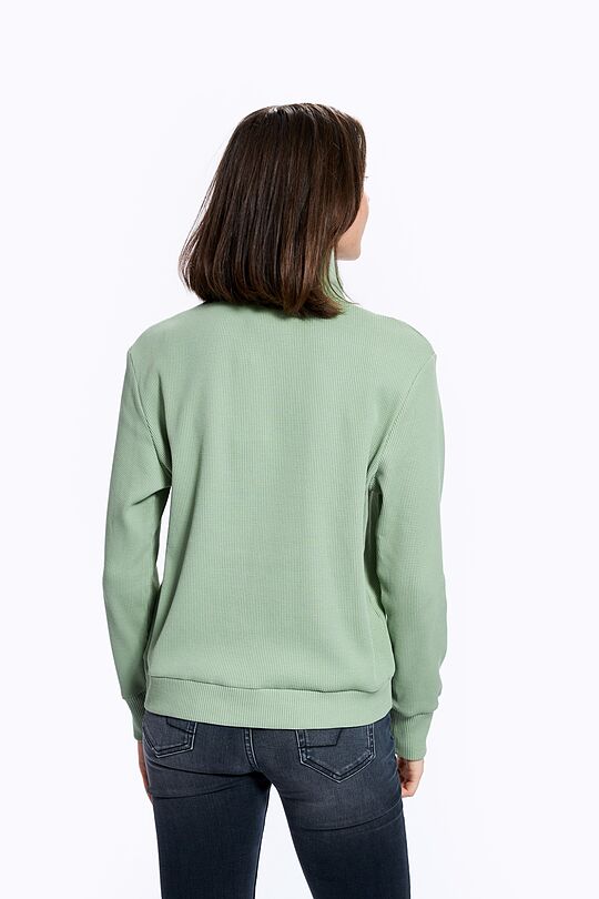 Soft inner surface cotton half-zip sweatshirt 4 | GREEN/ KHAKI / LIME GREEN | Audimas