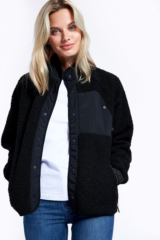 Warm fleece zip-through hoodie 3 | BLACK | Audimas