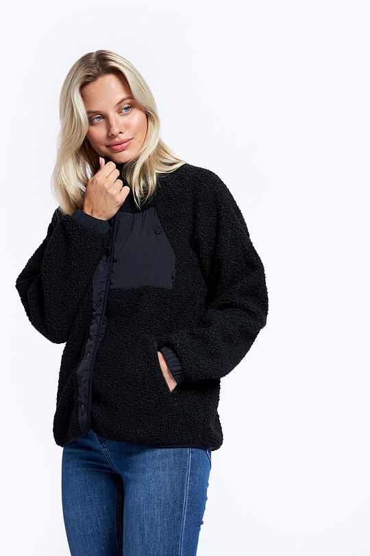 Warm fleece zip-through hoodie 4 | BLACK | Audimas