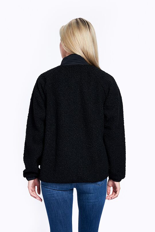 Warm fleece zip-through hoodie 5 | BLACK | Audimas