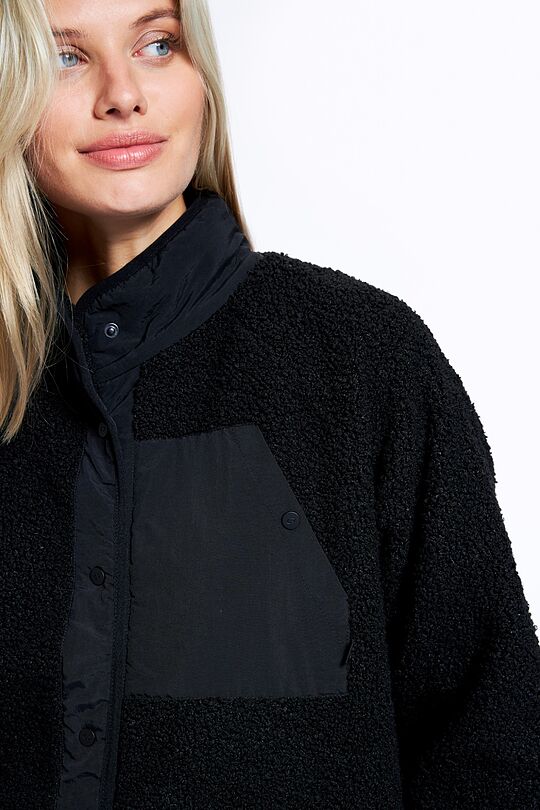 Warm fleece zip-through hoodie 6 | BLACK | Audimas