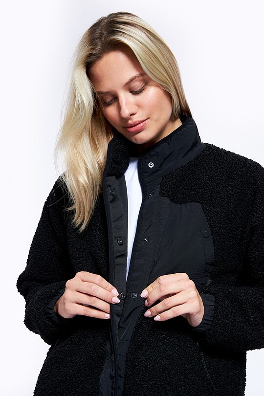 Warm fleece zip-through hoodie 8 | BLACK | Audimas