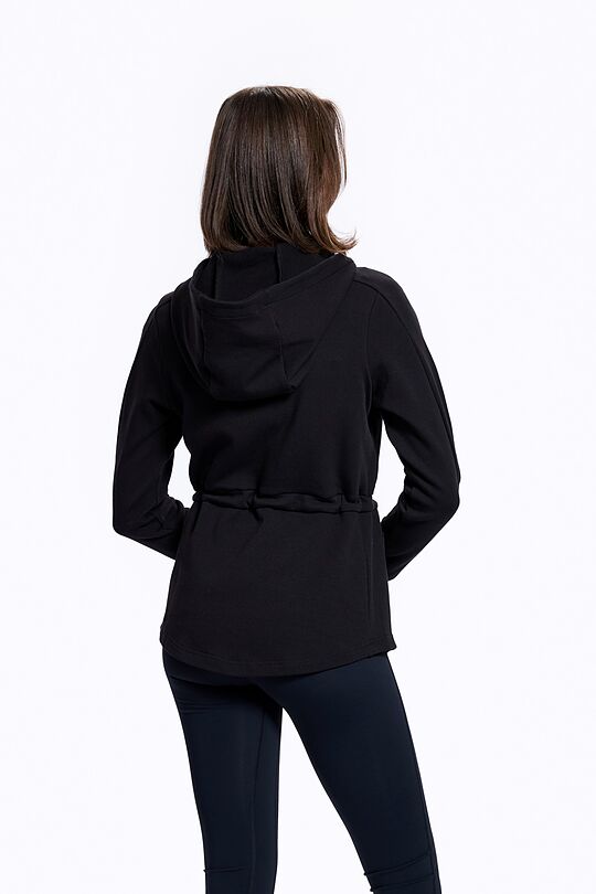 Soft modal zip-through hoodie 2 | BLACK | Audimas