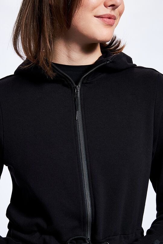 Soft modal zip-through hoodie 3 | BLACK | Audimas
