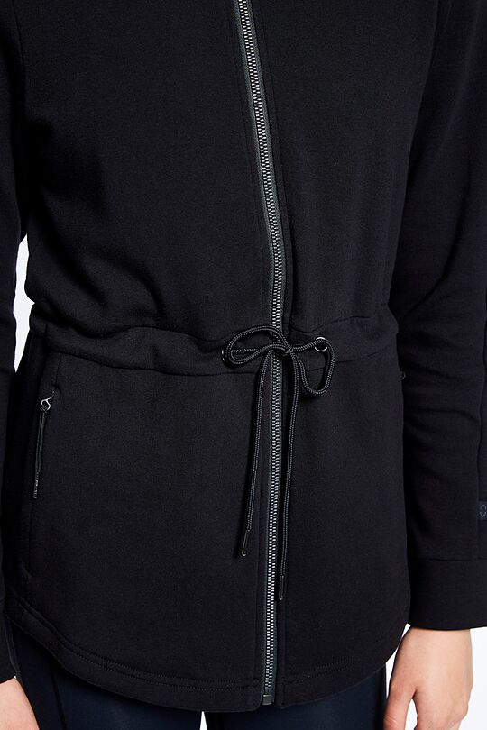 Soft modal zip-through hoodie 4 | BLACK | Audimas
