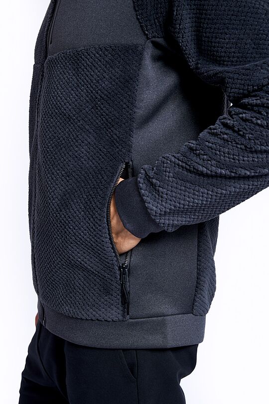 Warm fleece zip-through hoodie 5 | GREY/MELANGE | Audimas
