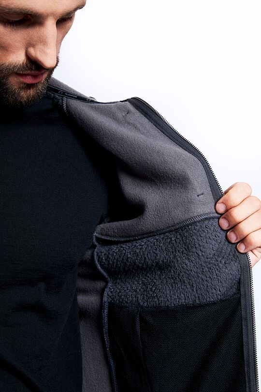 Warm fleece zip-through hoodie 7 | GREY/MELANGE | Audimas