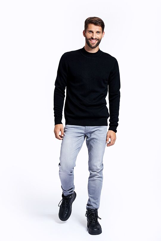 Merino wool blend sweater 6 | BLACK | Audimas
